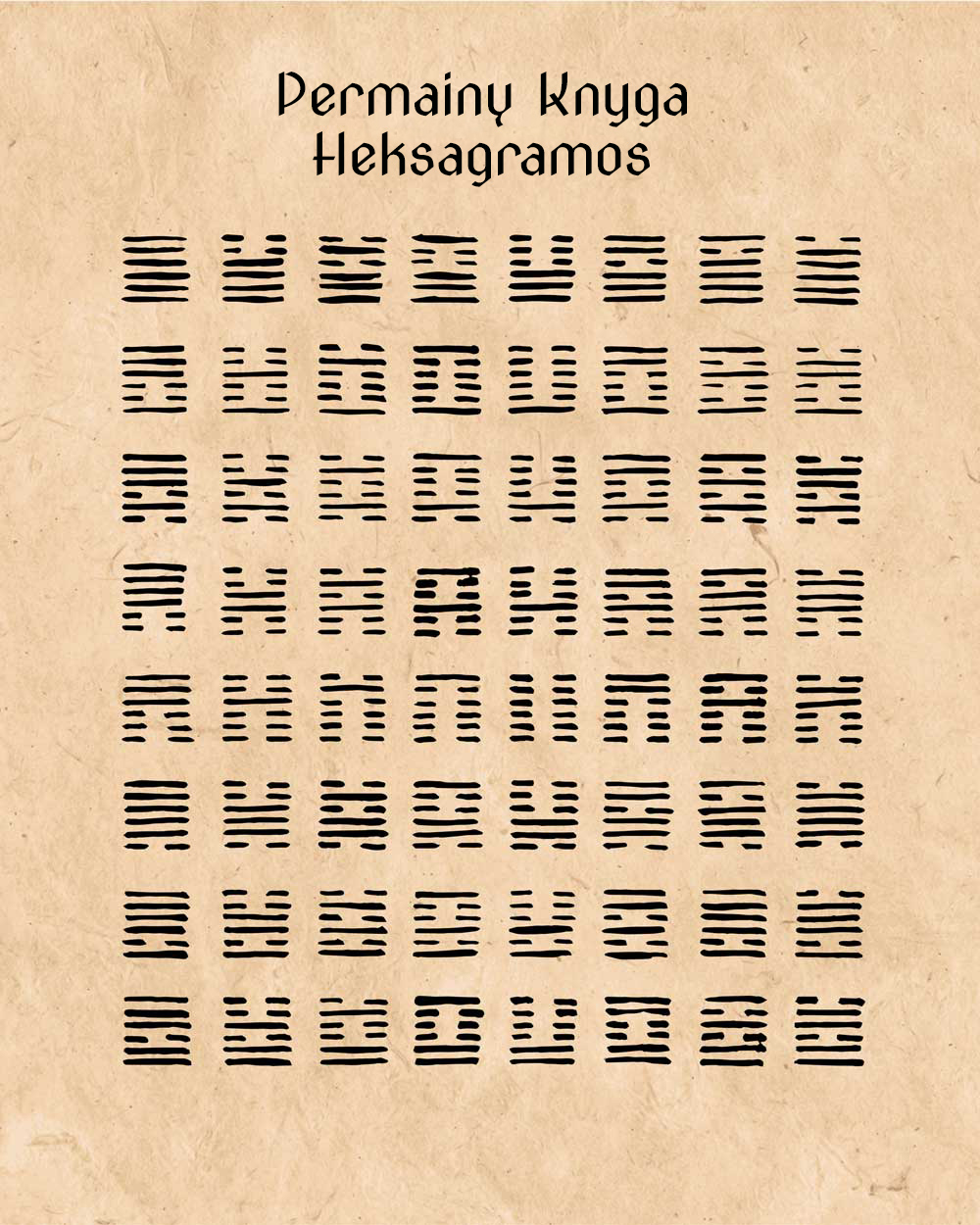 permainų knyga - heksagramos